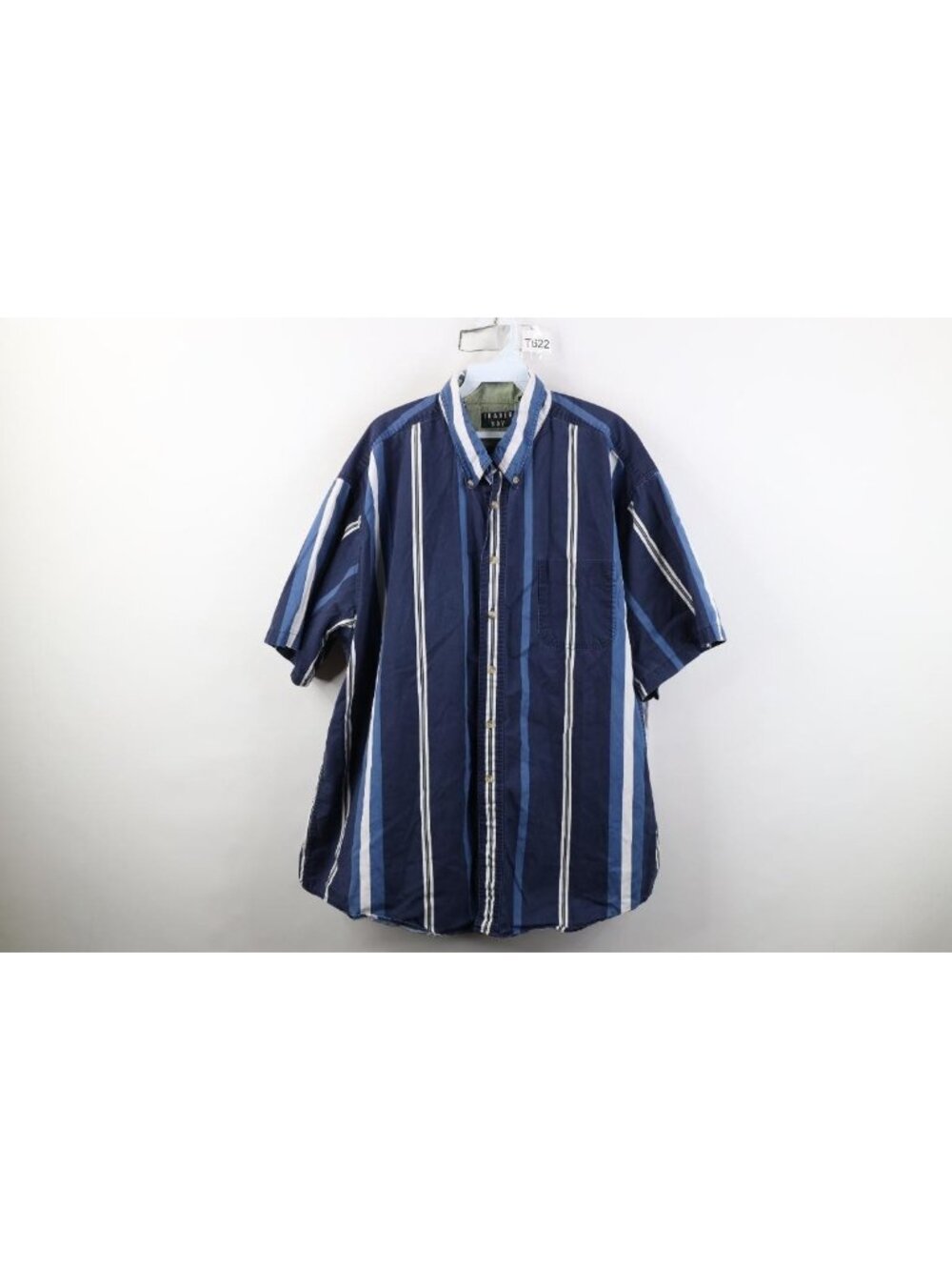 Vintage 90s Streetwear Mens 2XL XXL Faded Striped Color Block Button Down Shirt